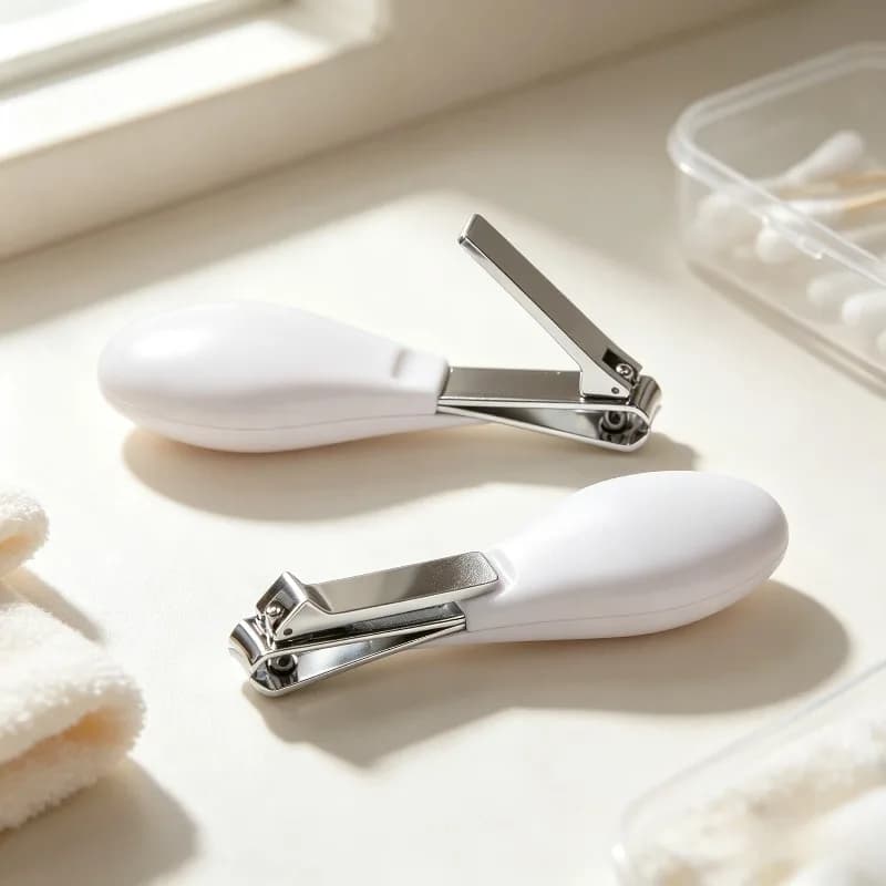 Fold-Up Baby Nail Clippers, 2 Pack, Safe Gentle Nail Care for Newborns, Infants and Toddlers