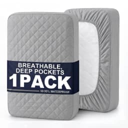 1pc Modern Soft Breathable Waterproof Bed Fitted Sheet - Lightweight, Fitted Mattress Protector For All Beds, Bedding Essentials, Minimalist Design (Excluding Pillowcases)