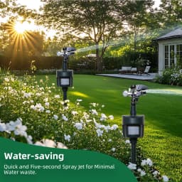 Motion Activated Sprinkler with Day & Night Detection Modes Repellent Detector for Garden Outdoor Waterproof