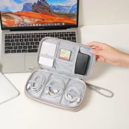 Electronics Storage Bag, Waterproof Cable Organizer Bag for Electronic Accessories Single Layer Large Shockproof Cable Organizer