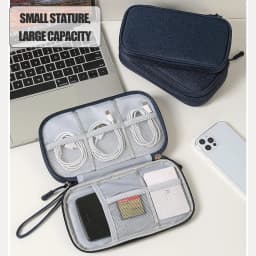 Electronics Storage Bag, Waterproof Cable Organizer Bag for Electronic Accessories Single Layer Large Shockproof Cable Organizer
