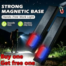 2-Pack Portable Magnetic Flashlights, 5 Lighting Modes, Hook And Magnetic Hands-Free Design, Compact, USB Rechargeable. Perfect for Camping, Hiking, Night And Emergency Use, Ideal Gift, Without Battery