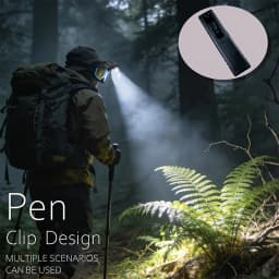 2-Pack Portable Magnetic Flashlights, 5 Lighting Modes, Hook And Magnetic Hands-Free Design, Compact, USB Rechargeable. Perfect for Camping, Hiking, Night And Emergency Use, Ideal Gift, Without Battery
