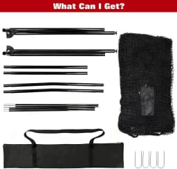 10x7FT Golf Practice Net, Portable Golf Hitting Training Net with Iron Frame & Carry Bag, Indoor Outdoor Backyard Driving Chipping Golf Training Net Basic Model