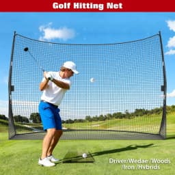 10x7FT Golf Practice Net, Portable Golf Hitting Training Net with Iron Frame & Carry Bag, Indoor Outdoor Backyard Driving Chipping Golf Training Net Basic Model