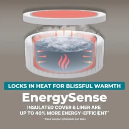 Bestway SaluSpa Hot Springs Inflatable Spa for 4-6 People, 140 AirJets, EnergySense Thermal Insulation, Smart WiFi App Control