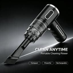 Wireless Handheld Car Vacuum Cleaner, Ergonomic Handheld Design Mini Cordless Vacuum, 3500Pa Strong Suction Car Home Dual Purpose Vacuum with LED Light, Rechargeable Compact Vacuum for Car Sofa Keyboard Pet Hair Corner Dust Deep Cleaning