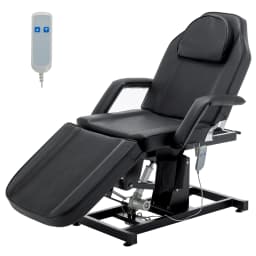 Electric Height Adjustable Massage Table 3-Section Folding,Professional Electric Lift Treatment Bed with Reclining Backrest & Headrest,Sturdy Steel Frame Beauty Treatment Couch, Beauty Spa Lash Bed for Eyelash Extensions Salon Equipment Barber Chair Salo