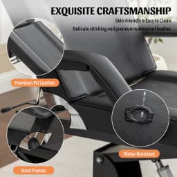 Electric Height Adjustable Massage Table 3-Section Folding,Professional Electric Lift Treatment Bed with Reclining Backrest & Headrest,Sturdy Steel Frame Beauty Treatment Couch, Beauty Spa Lash Bed for Eyelash Extensions Salon Equipment Barber Chair Salo