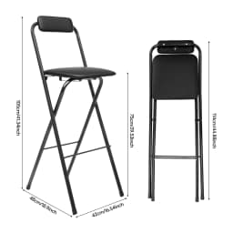 Modern Foldable Bar Chair 29.53in Seat Height X-shaped Chair Legs, 125kg/275.58lbs Load Capacity, for Home Cafe Bar
