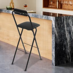 Modern Foldable Bar Chair 29.53in Seat Height X-shaped Chair Legs, 125kg/275.58lbs Load Capacity, for Home Cafe Bar