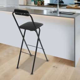 Modern Foldable Bar Chair 29.53in Seat Height X-shaped Chair Legs, 125kg/275.58lbs Load Capacity, for Home Cafe Bar