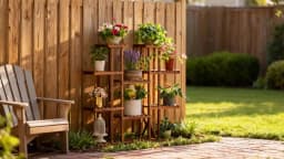 Large 11 Tiered Wood Plant Stand Carbonized High Widen Pot Shelf Holder Flower Shop Office Garden Indoor Outdoor