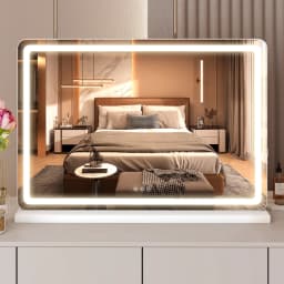 MCQ Full Length Mirror LED Vanity Mirror with Lights Makeup Dimmable 3 Color Modes with Memory Function USB Charging Port for Home 