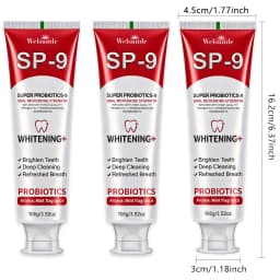 Super Whitening Teeth Toothpaste, Probiotics & Hydroxyapatite Toothpaste, Fresh Breath & Oral Deep Cleaning, Minty Fresh Breath, Brush Teeth to Make Look Brighter, Gum Clean, Ideal Oral Hygiene Gift for Women & Men, Suitable for Everyday