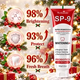 Super Whitening Teeth Toothpaste, Probiotics & Hydroxyapatite Toothpaste, Fresh Breath & Oral Deep Cleaning, Minty Fresh Breath, Brush Teeth to Make Look Brighter, Gum Clean, Ideal Oral Hygiene Gift for Women & Men, Suitable for Everyday