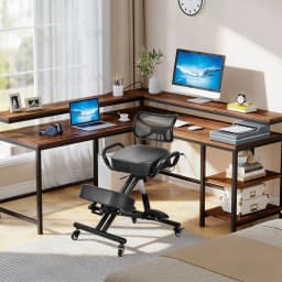 Has Pedals Kneeling Chair with Back Support Ergonomic Multifunctional 198 Lbs Capacity, Kneeling Stool, for Men Women Adults Home Office Study Living Room Meditation