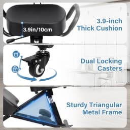 Has Pedals Kneeling Chair with Back Support Ergonomic Multifunctional 198 Lbs Capacity, Kneeling Stool, for Men Women Adults Home Office Study Living Room Meditation