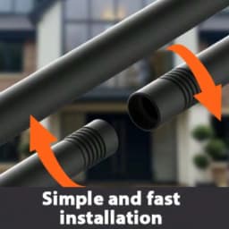 10Ft 4 Pack String Light Poles,Light Poles For Outside Lights,Outdoor With Fence Brackets Hanging Lights,Metal Stand Deck Patio Backyard, Heavy Duty Stepped-In 3-Prong Base Light Pole For Backyard Decoration
