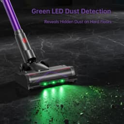 Lightweight Cordless Vacuum 650W/60Kpa/80 Mins Running Time Auto Suction Adjust HEPA Filter LED Display Handhelp Hoover Multi Attachments 2.5 Hours Charging Time for Hardwood Carpet Pet Hair Home Car Cleaning