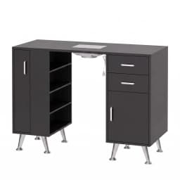 Nail Technician Desk With Dust Collector, Manicure Table With 2 Drawers, Cabinet, Pull Out Shelf & Wrist Rest For Salon Spa Home
