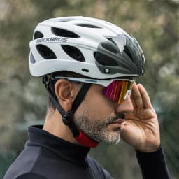 ROCKBROS Cycling Helmet Lightweight Integrated Helmet Head Protection Safety Helmet With Goggles Men Women MTB Road Bike Helmet
