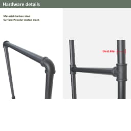 DIYHD 37" Ceiling Mount Gold Shelf 2 Pairs U Shape Pumbing Pipe Bracket for Kitchen(No Planks),Golden Black