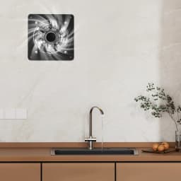 8/10 Inch Black Exhaust Fan 7-Blade High-Speed Ventilation Auto Backdraft Damper Low Noise 60-70dB Kitchen Bathroom Workshop