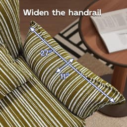 Oversized Chenille Accent Chair Lumbar Pillow Wide Armrest Deep Seat 7in High-Density Foam 350lb, Customized