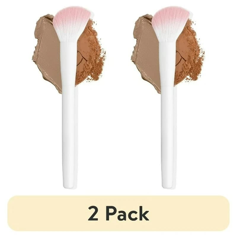 Contour BrushThis angled brush is designed to fit the contours of the face, making it a breeze to apply creative makeup
