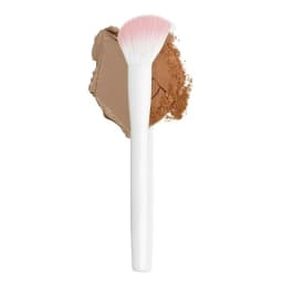 Contour BrushThis angled brush is designed to fit the contours of the face, making it a breeze to apply creative makeup