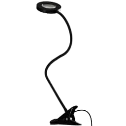 1pc, 5X Magnifying Glass with Light, Clip On LED Magnifying Lamp with Clamp, 3 Modes Dimmable for Reading, Crafts, DIY, Reading.