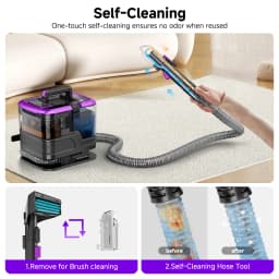 Honki 530W Carpet Cleaner Machine 20KPa Strong Suction Handheld Multifunctional Cleaner for Pet Hair Upholstery Sofa Mat Bed Self-cleaning Energy-saving Portable Wet and Dry Deep Cleaning Appliances