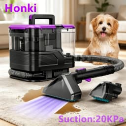 Honki 530W Carpet Cleaner Machine 20KPa Strong Suction Handheld Multifunctional Cleaner for Pet Hair Upholstery Sofa Mat Bed Self-cleaning Energy-saving Portable Wet and Dry Deep Cleaning Appliances