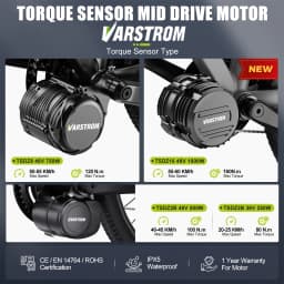 [USA Stock ] Tongsheng 750W TSDZ8 TSDZ16 1000W TSDZ2B 250W 500W Mid Drive Motor Torque Sensor EBike kits Conversion Bike Engine