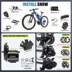 [USA Stock ] Tongsheng 750W TSDZ8 TSDZ16 1000W TSDZ2B 250W 500W Mid Drive Motor Torque Sensor EBike kits Conversion Bike Engine