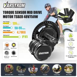 [USA Stock ] Tongsheng 750W TSDZ8 TSDZ16 1000W TSDZ2B 250W 500W Mid Drive Motor Torque Sensor EBike kits Conversion Bike Engine