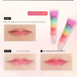 15pcs Rainbow Pearl Lip Gloss Glitter, Rainbow Jelly Lip Gloss, Sparkling Lips, Moisturizing Lip Skin, Keeping It Hydrated And N