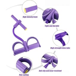 Full Body Workout Resistance Bands, 38cm Portable, TPE Elastic Tubes with Foam Grips, for Strength & Toning at Home/Gym