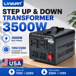 LVYUAN 700W/3500W/6000W Voltage Transformer AC 110V to 220V Or 220V to 110V Step Up&Down Converter US Standard Power Cord