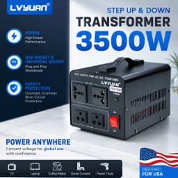 LVYUAN 700W/3500W/6000W Voltage Transformer AC 110V to 220V Or 220V to 110V Step Up&Down Converter US Standard Power Cord