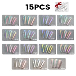 New YOKEFELLOW GleamTap Cushion Aurora Chrome Nail Powder Mermaid Aurora Effect Nail Art Glitter Decoration for Home DIY Salon