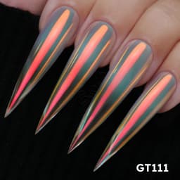 New YOKEFELLOW GleamTap Cushion Aurora Chrome Nail Powder Mermaid Aurora Effect Nail Art Glitter Decoration for Home DIY Salon