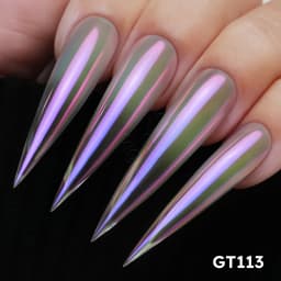 New YOKEFELLOW GleamTap Cushion Aurora Chrome Nail Powder Mermaid Aurora Effect Nail Art Glitter Decoration for Home DIY Salon