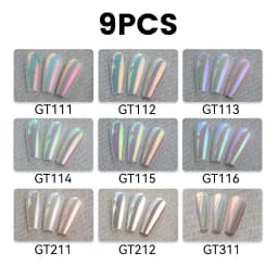 New YOKEFELLOW GleamTap Cushion Aurora Chrome Nail Powder Mermaid Aurora Effect Nail Art Glitter Decoration for Home DIY Salon