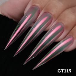 New YOKEFELLOW GleamTap Cushion Aurora Chrome Nail Powder Mermaid Aurora Effect Nail Art Glitter Decoration for Home DIY Salon