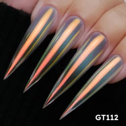 New YOKEFELLOW GleamTap Cushion Aurora Chrome Nail Powder Mermaid Aurora Effect Nail Art Glitter Decoration for Home DIY Salon