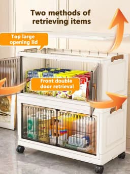 Foldable Storage Cabinet, No Installation Required, Multi-Layer Household Bedroom Clothes and Quilt Storage Cabinet, Extra-Large