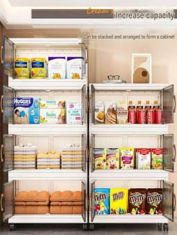 Foldable Storage Cabinet, No Installation Required, Multi-Layer Household Bedroom Clothes and Quilt Storage Cabinet, Extra-Large