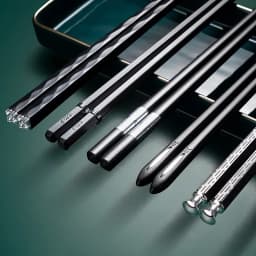 Flexible Alloy Chopsticks, Non-Slip & Easy Wash, 5 Pairs. 25cm, High Hardness, Won’t Break, Hygienic